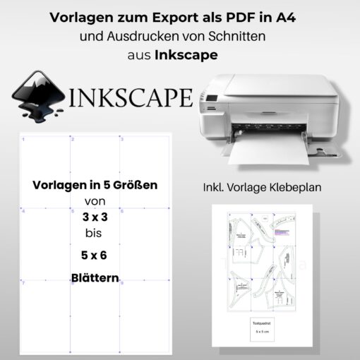 Multi-Vorlagen zum Ausdruck im A4 Format für Inkscape [Digital] – Bild 2